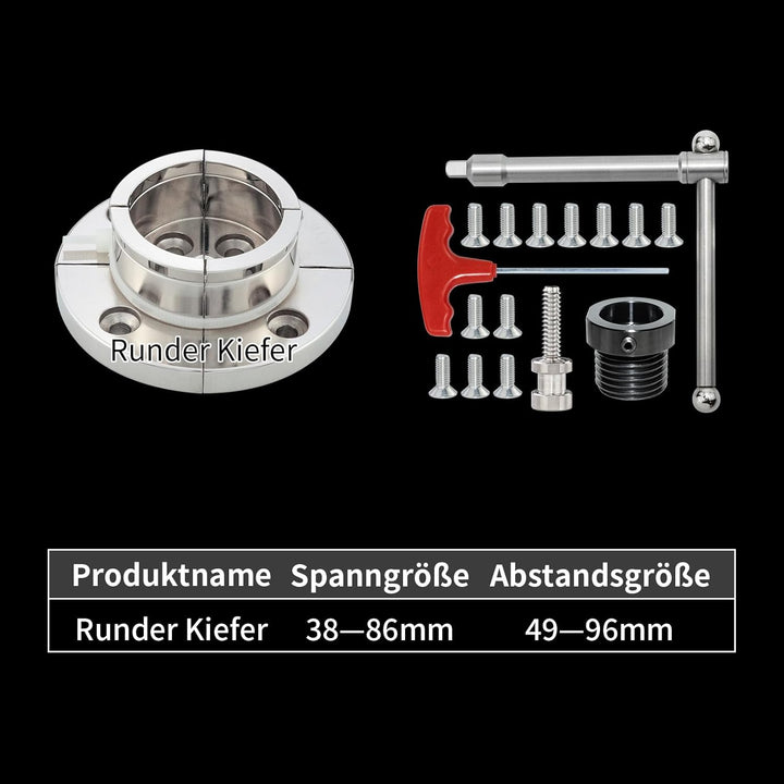 DEEFIINE Backenfutter Drechselfutter 100MM 4-Backen Spannfutter selbstzentrierend Drehfutter Drechse