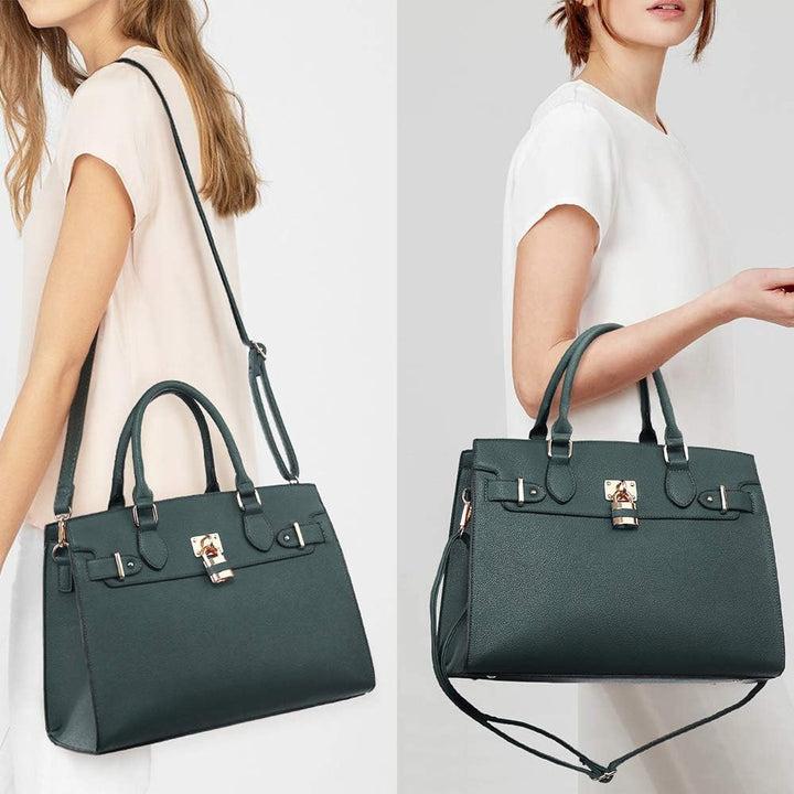 Dasein Women Handbags and Purses Ladies Shoulder Bag Top Handle Satchel Tote Work Bag with Matching