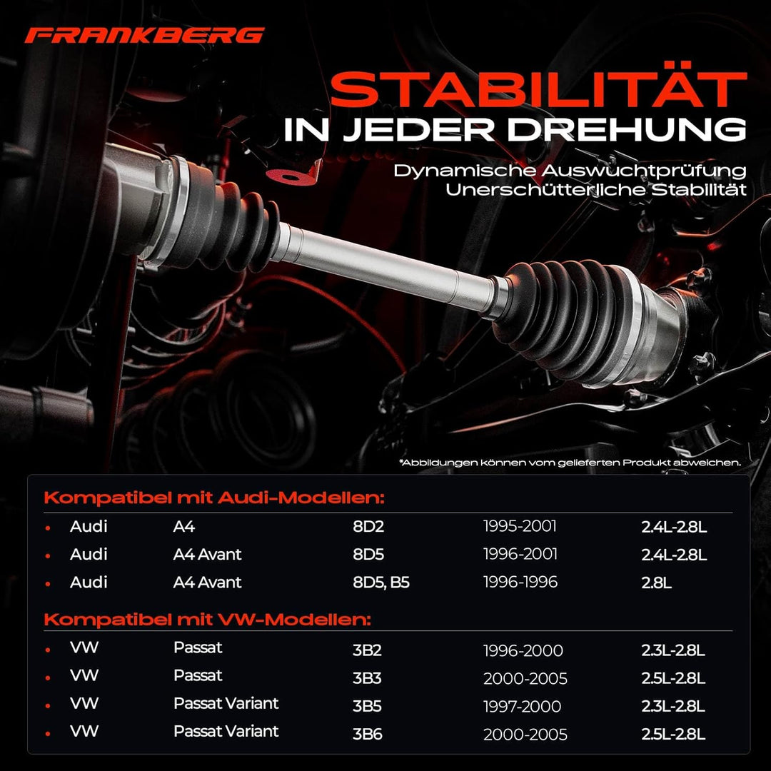 Antriebswelle Vorderachse Rechts für A4 8D2 B5 A4 Avant 8D5 B5 P-a-s-s-a-t 3B2 3B5 1995-2005 66-7053