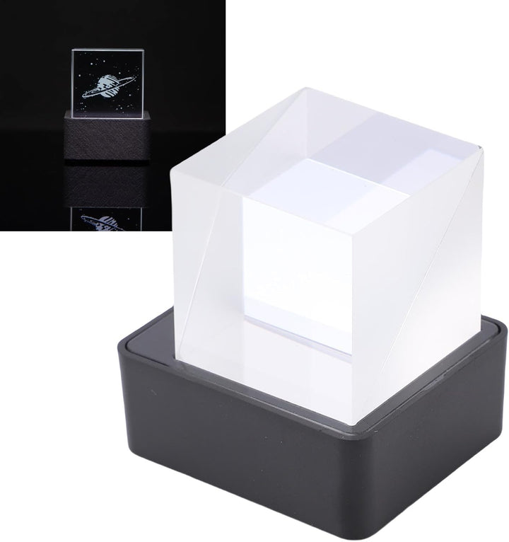 Denash Holografischer Kristallwürfel, 3D-Display und Wetteruhr mit GIF-Animationsfotoalbum und Count