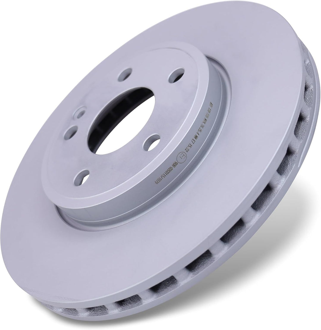 ATE Bremsenset Vorderachse inkl. Bremsscheiben vorne Ø 295 mm belüftet und Bremsbeläge vorne + Warnk