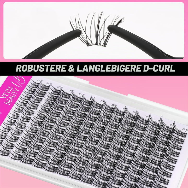 VEYESBEAUTY Wimpern Extensions Cluster Lash Extension Flutter 8-18mm 8-18mm Flutter, 8-18mm Flutter