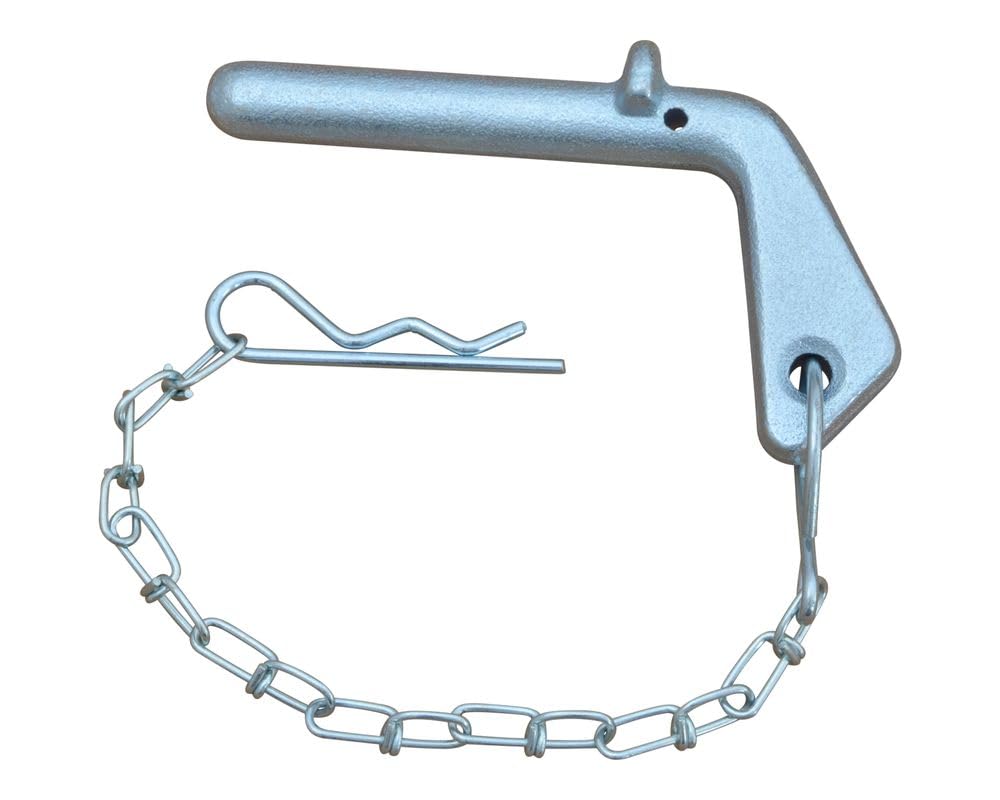 2 Stück - Steckbolzen, Bolzen, Vorsteckbolzen mit Kette und Splint 16 mm