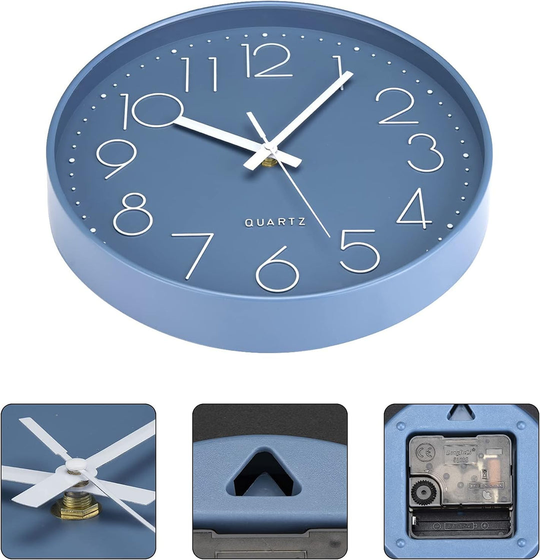 ACCSHINE Wanduhr Ohne TickgeräUsche Lautlos Modern 30cm Quarz Gross Batterie Betriebene Wanduhr Einf