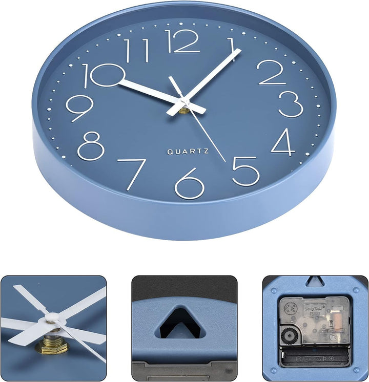 ACCSHINE Wanduhr Ohne TickgeräUsche Lautlos Modern 30cm Quarz Gross Batterie Betriebene Wanduhr Einf