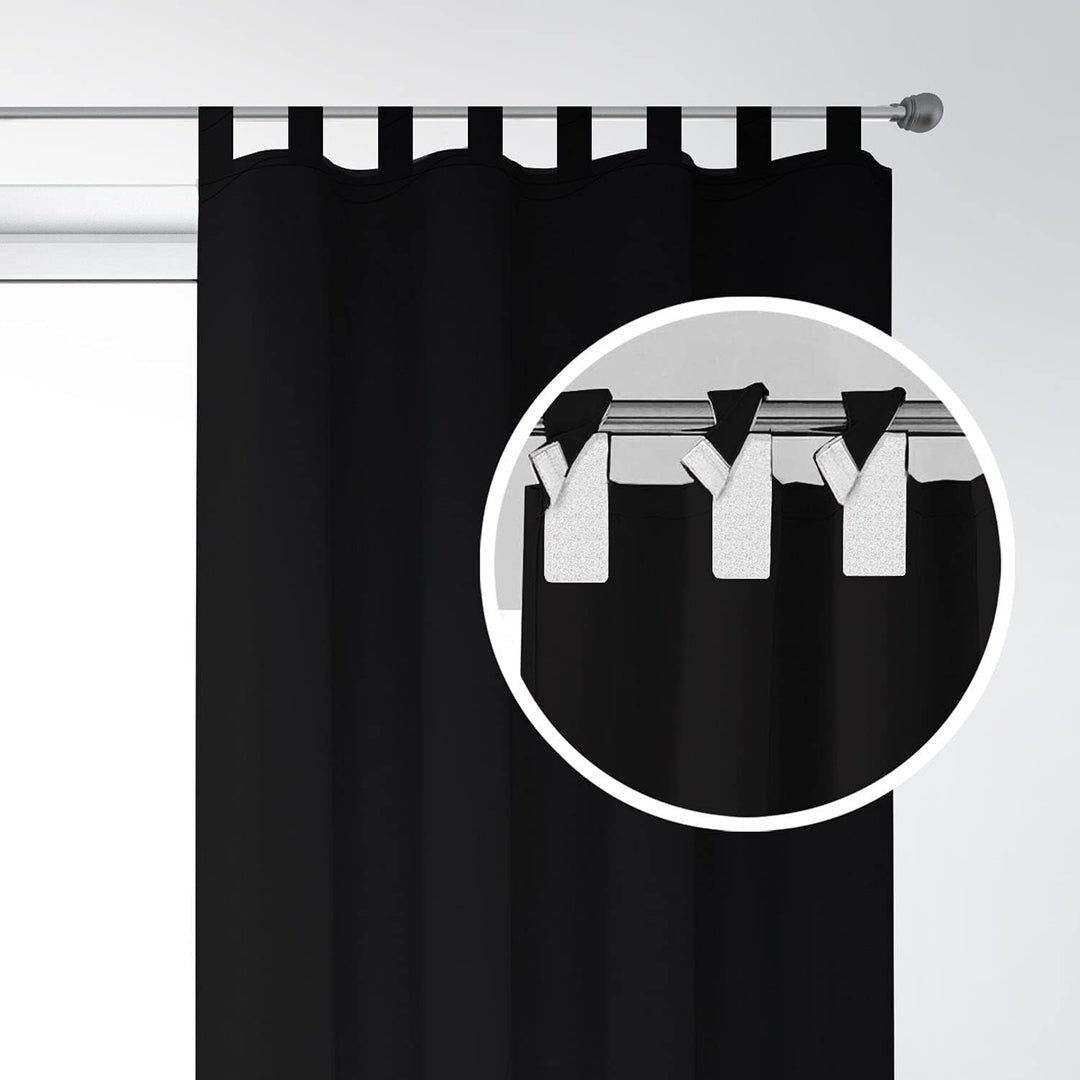 Ferocity Vorhang mit Schlaufen Klettverschluss 1 Stück 250 H x 145 B cm Blickdichte Gardinen Fenster