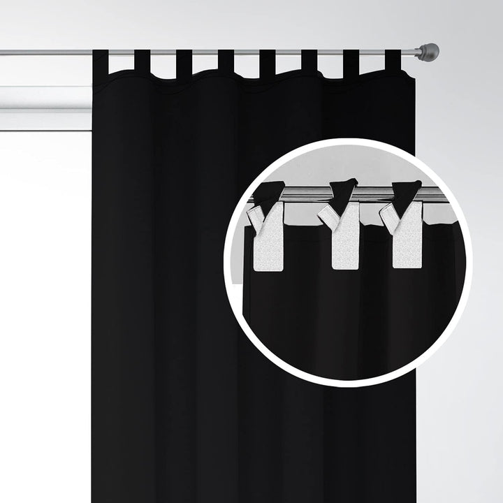 Ferocity Vorhang mit Schlaufen Klettverschluss 1 Stück 250 H x 145 B cm Blickdichte Gardinen Fenster