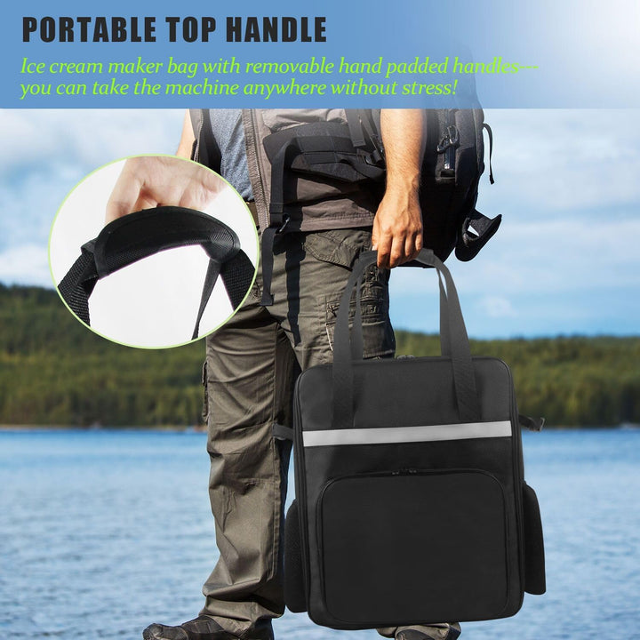 AF-WAN Tragetasche für CREAMi Eismaschinen–Transporttasche mit Griffen, Frontfach & Mesh-Seitentasch