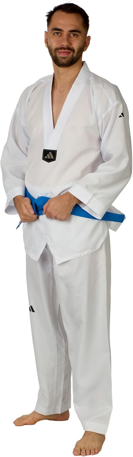 adidas Taekwondoanzug Beginner | Leichter Einsteiger Dobok für Kinder und Erwachsene | inklusive Gür