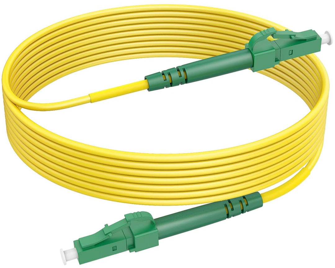 RamboCables 50m Glasfaserkabel LC/APC auf LC/APC,OS2 Simplex Singlemode 9/125µm LSZH，FTTH LWL Patchk
