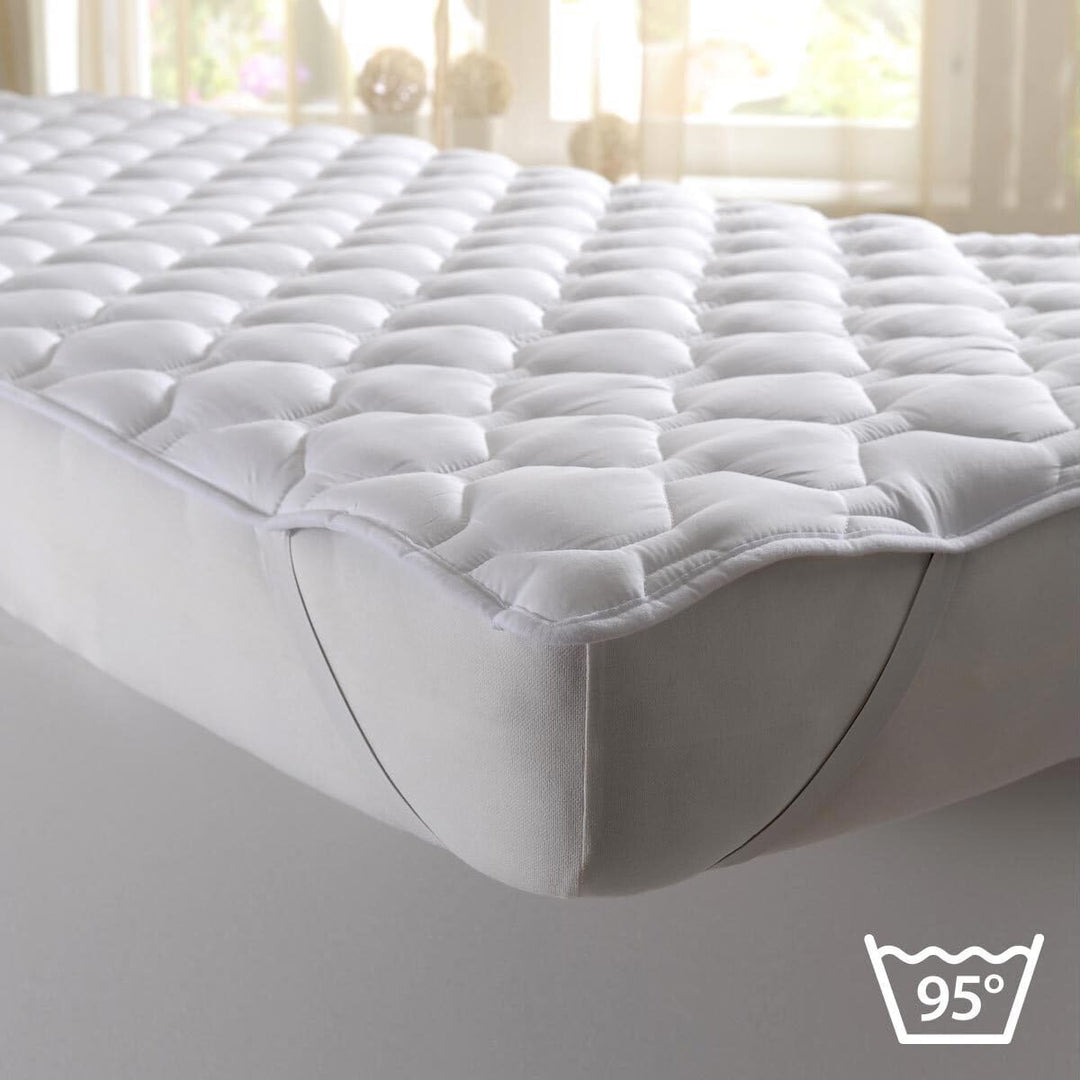 Allergiker Unterbett Microfaser Kochfest – hygienische Matratzenauflage mit Eckgummis, pflegeleicht