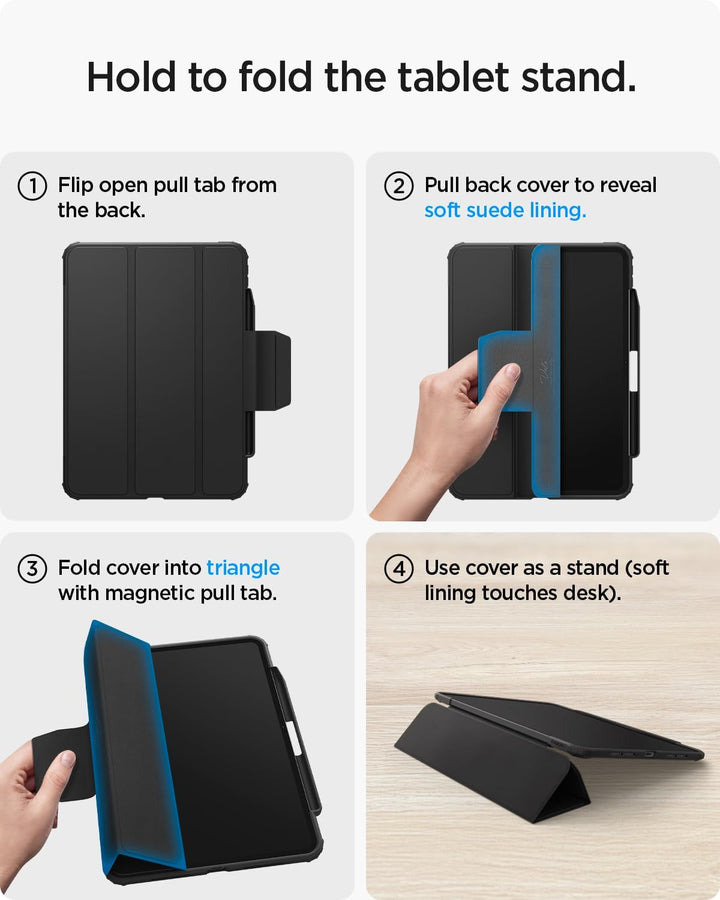 Spigen Rugged Armor Pro Hülle Case kompatibel mit iPad 10. Generation 2022 10,9 Zoll -Schwarz