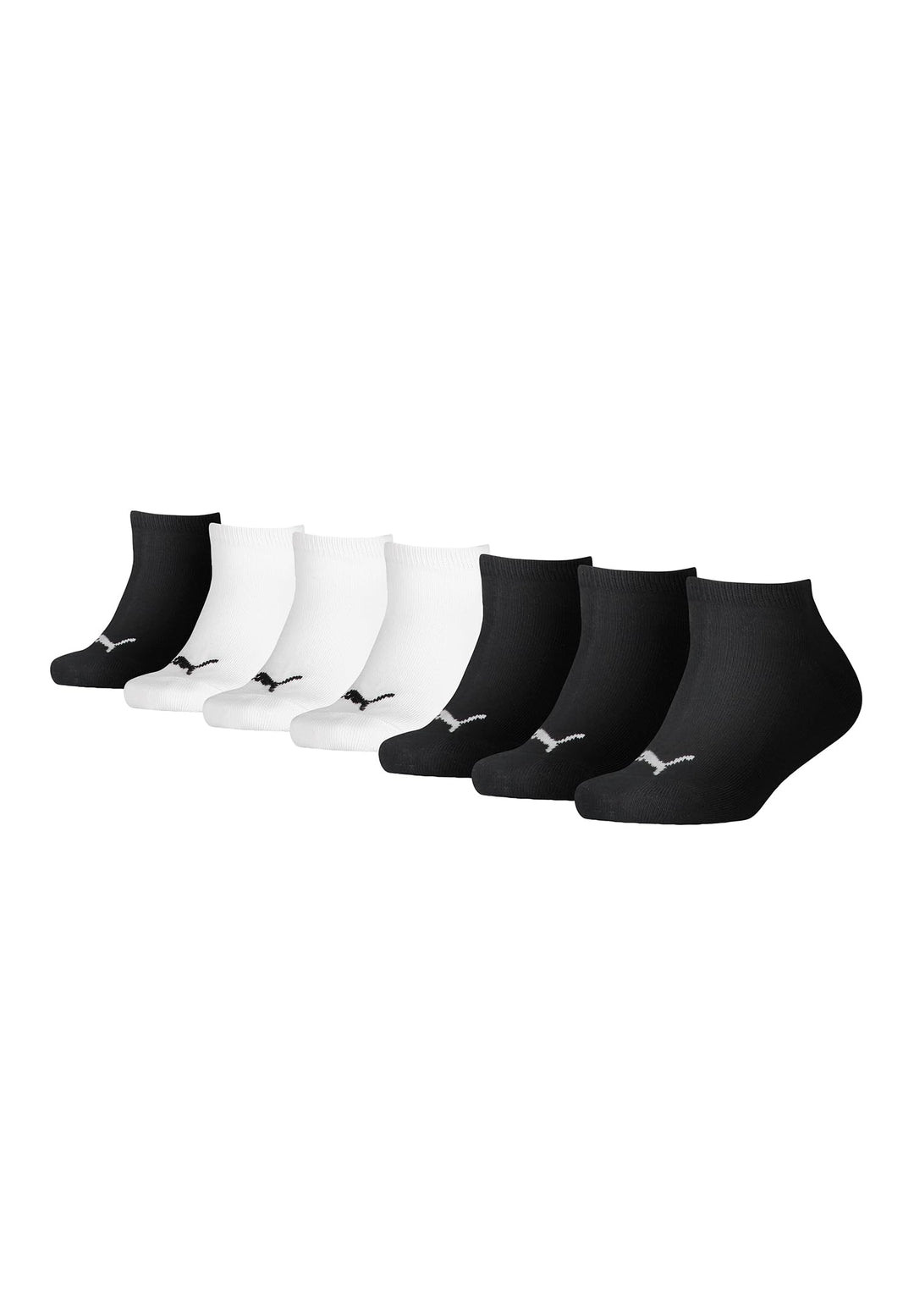 PUMA KIDS INVISIBLE Unisex Socken Sneaker für Mädchen und Jungen 7 Paar black-white 27-30, black-whi