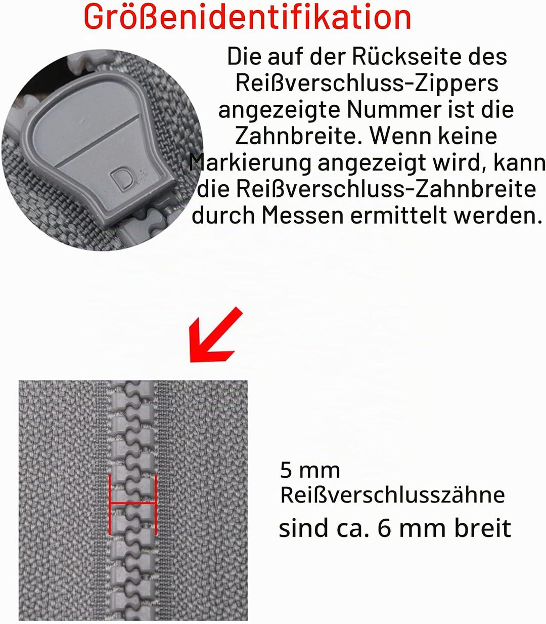 ftiemlovde 7 Farben 5mm ReissVerschluss Teilbar Verschiedene LäNgen,