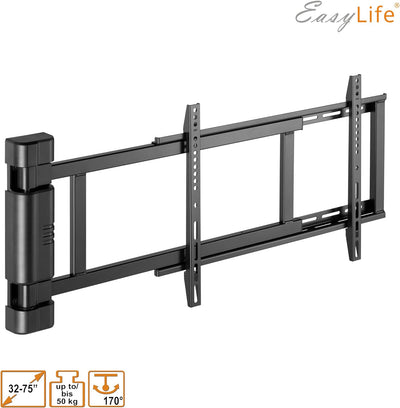 EasyLife TV Wandhalterung bis 170° elektrisch schwenkbar, VESA Wandhalterung bis 600x400 für LCD/OLE