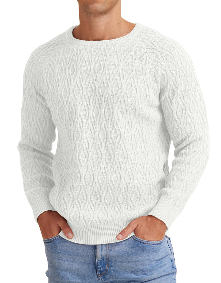 Sailwind Herren Strickpullover Zopfstrick Rundhalsausschnitt Warm Langarmpullover Herren Tops Winter