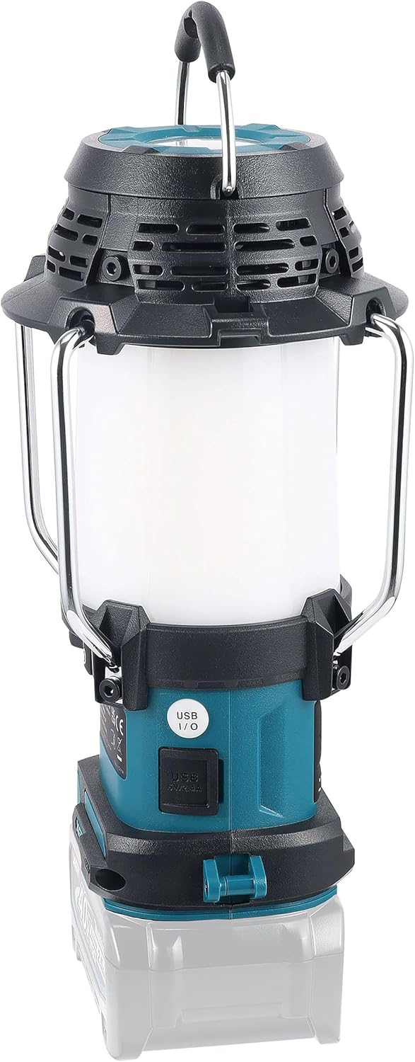 Makita MR009GZ Akku-Radio mit Laterne 40V max. (ohne Akku, ohne Ladegerät), Petrol/Schwarz