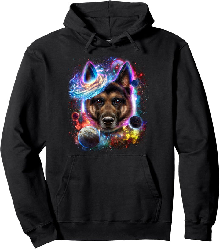 Deutscher Schäferhund im Weltraum wirbeln in der Galaxie Pullover Hoodie