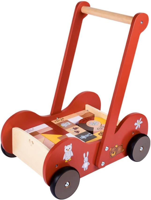 Generisch Playtive Holz Schiebewagen (Rot), Rot