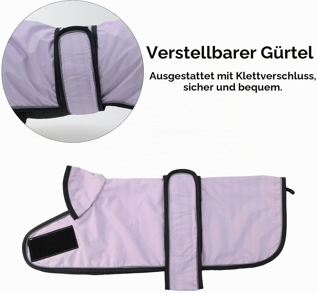 Geyecete Hunde Regenmantel,Einstellbar Wasserdicht Hundejacke für Dackel,Regenmantel mit reflektiere