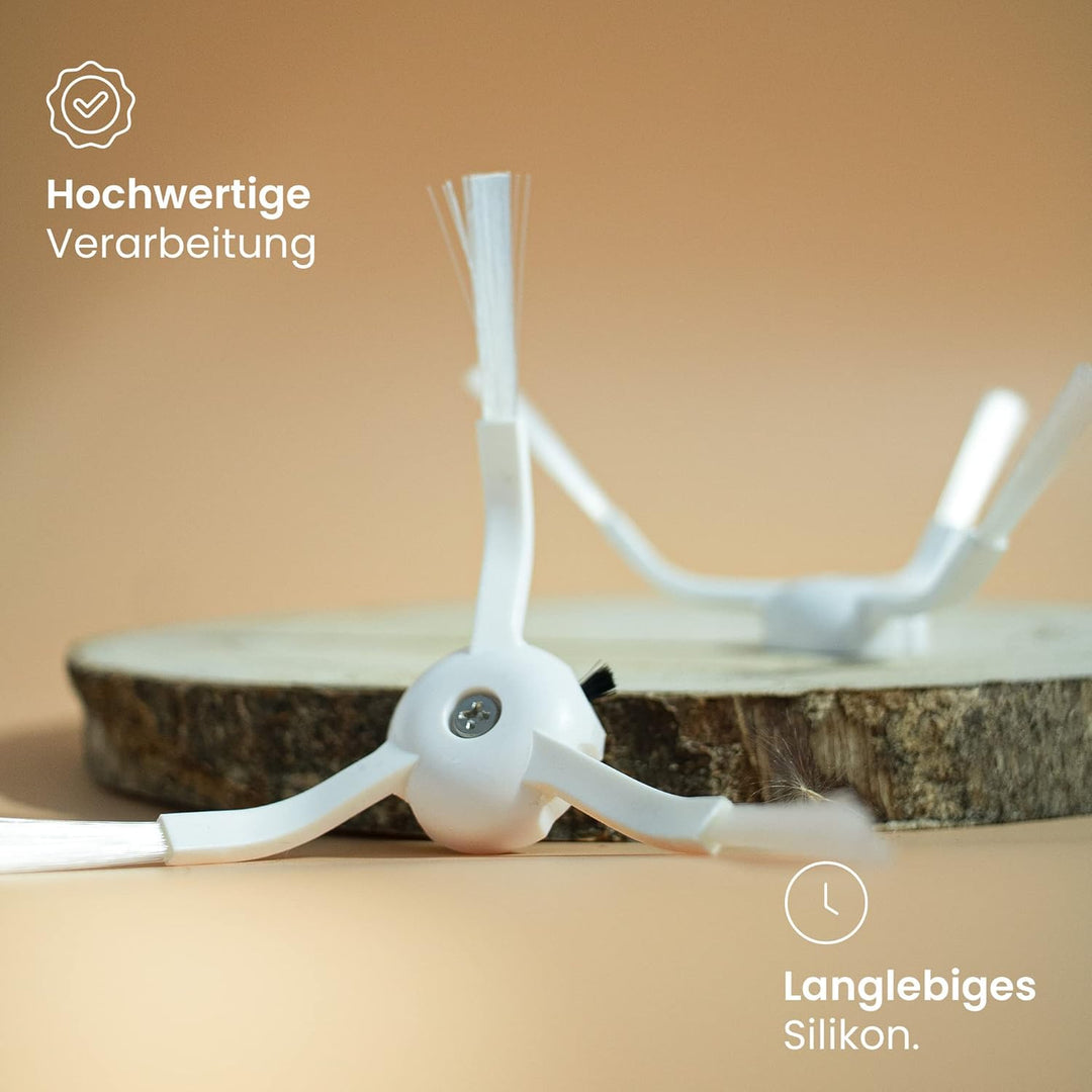BiOHY Seitenbürste kompatibel mit Roborock S5 & S6 in schwarz (6er-Set) | passend für S5, S50, S51,