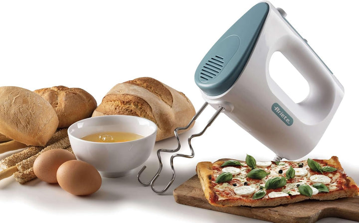 Ariete 1545 Handmixer Breakfast, 450 W, 5 Geschwindigkeiten, Turbo-Funktion, 2 Schneebesen, Weiss &