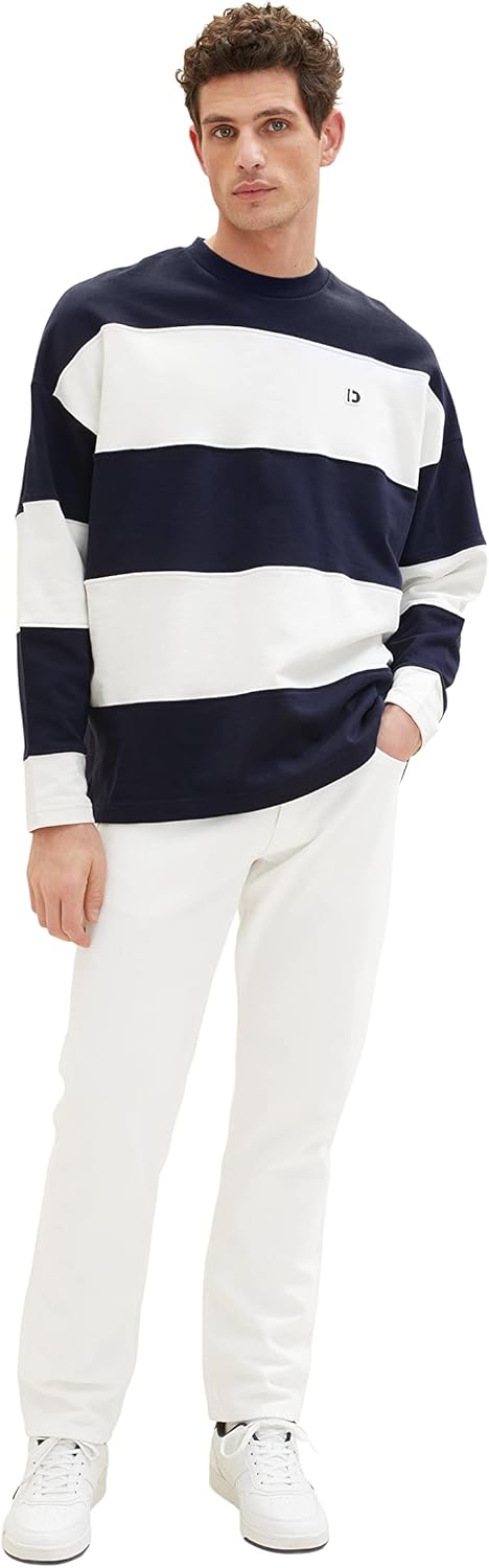 TOM TAILOR Herren Marvin Straight Jeans 34W / 32L 10101 - White Denim, 34W / 32L 10101 - White Denim