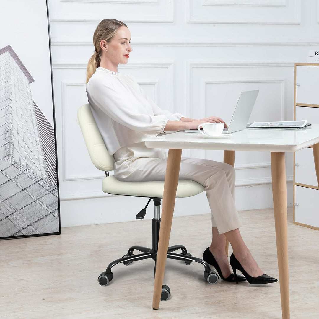 Leader Accessories Schreibtischstuhl höhenverstellbarer Bürostuhl ergonomischer Drehstuhl ohne Armle