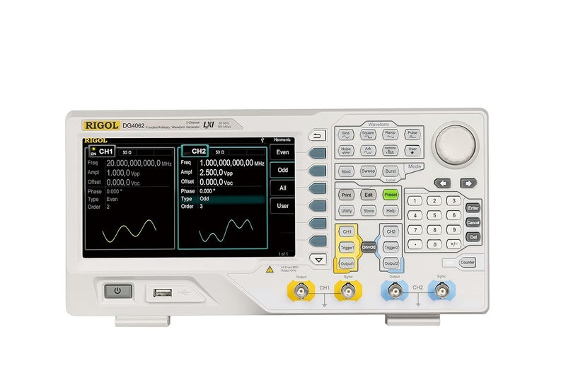 RIGOL DG4062 Function-Arbitrary -Waveform Generator, 60MHz, 500MSa/s, 2 Kanal, 115dBc/Hz Phasenrausc