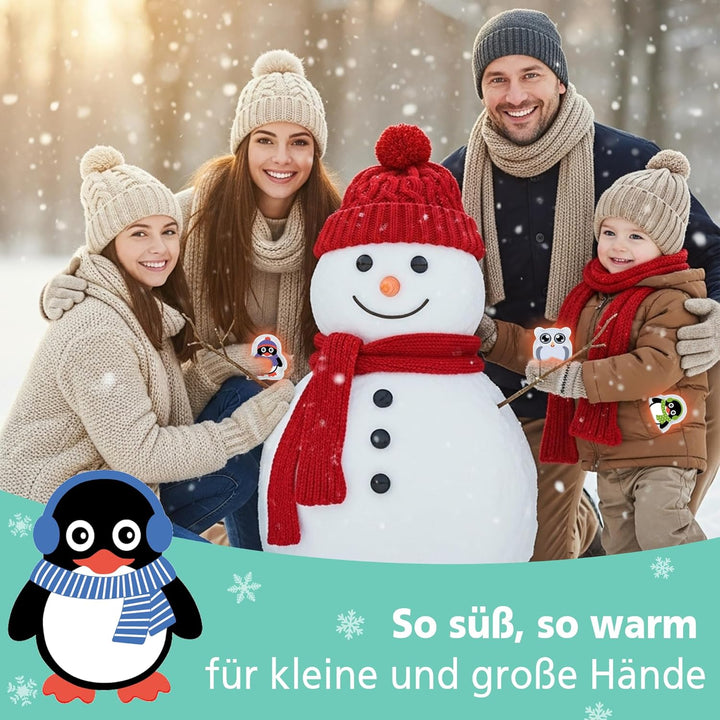 Handwärmer Taschenwärmer Kinder Wiederverwendbar, 6er-Set Handwärmer Knick Taschenwärmer Weihnachten
