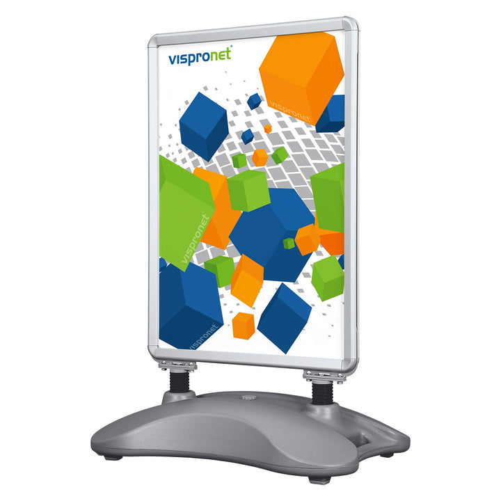 Vispronet Plakatständer DIN A1, Kundenstopper, Werbetafel, Gehwegaufsteller Outdoor 1 (mit Wasserfus