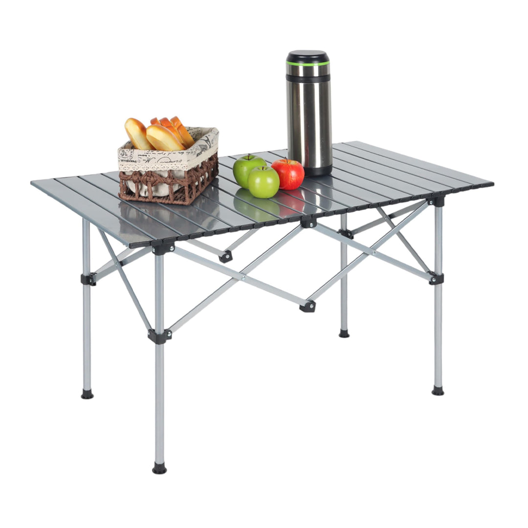 Relaxdays Campingtisch, Faltbarer Beistelltisch, HBT 55 x 95 x 53 cm, Camping & Picknick, Klapptisch