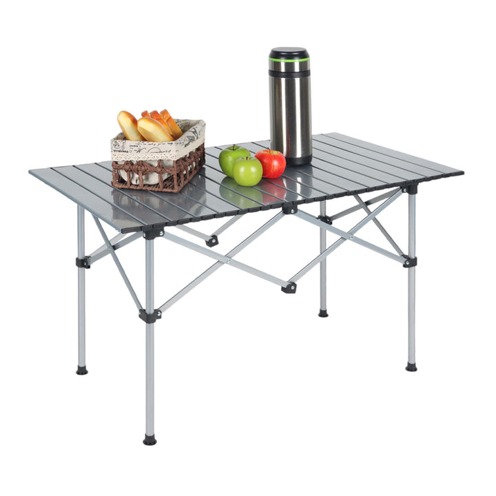 Relaxdays Campingtisch, Faltbarer Beistelltisch, HBT 55 x 95 x 53 cm, Camping & Picknick, Klapptisch