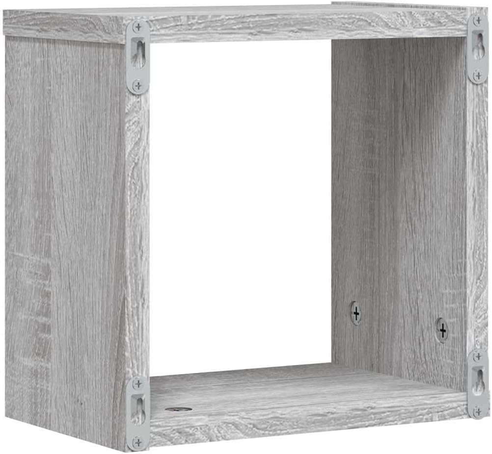 vidaXL Wandregale Wandhalterung 4 STK. Graues Sonoma 26 x 15 x 26 cm | Macht jeden Raum schicker mit