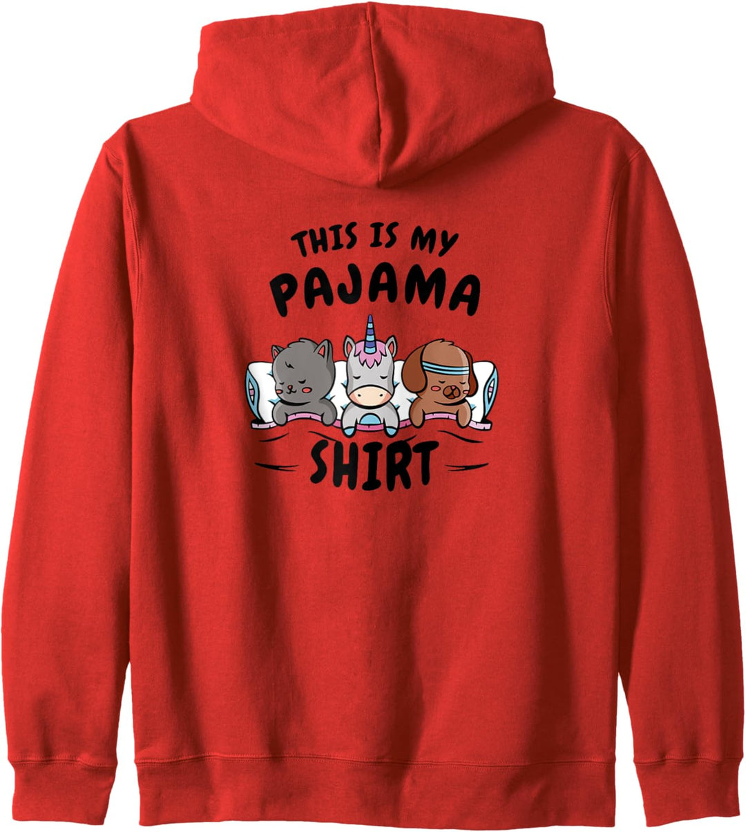 This Is My Pajama - Hund Katze Einhorn Bett Kissen Kapuzenjacke