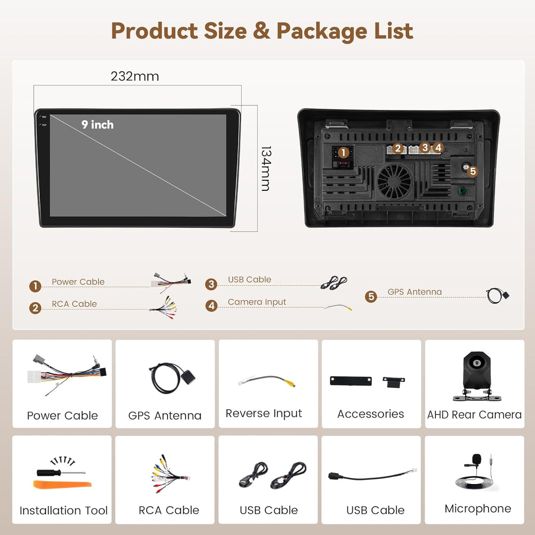 Hikity Android 15 4+64G Autoradio für Nissan Navara D40 2006-2012 mit 9 Zoll Incell Touchscreen, Aut