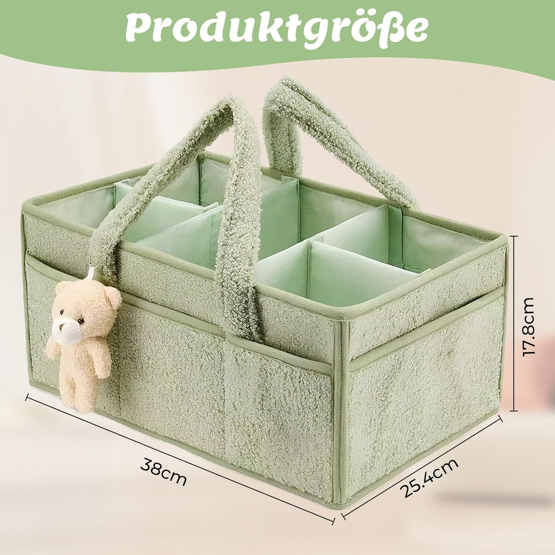 Wickeltasche Organizer, Wickel Organizer Unterwegs, Tragbarer Wickelkorb mit Herausnehmbaren Fächern