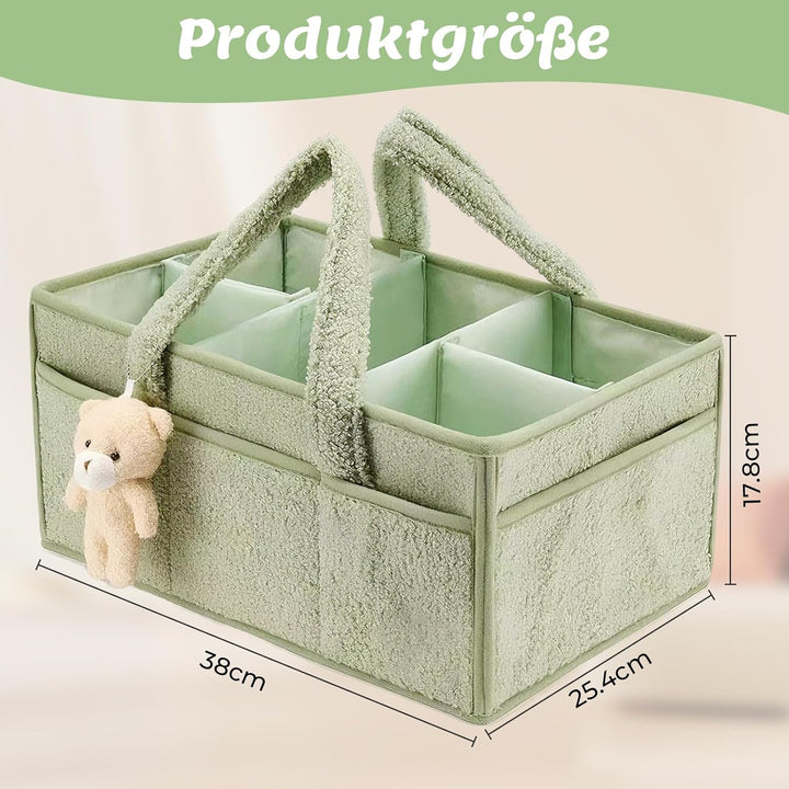 Wickeltasche Organizer, Wickel Organizer Unterwegs, Tragbarer Wickelkorb mit Herausnehmbaren Fächern