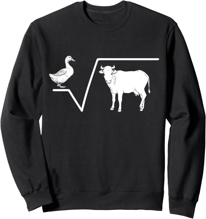 Ente Wurzel Aus Kuh Mathe Spruch Lustig Mathematik Sweatshirt