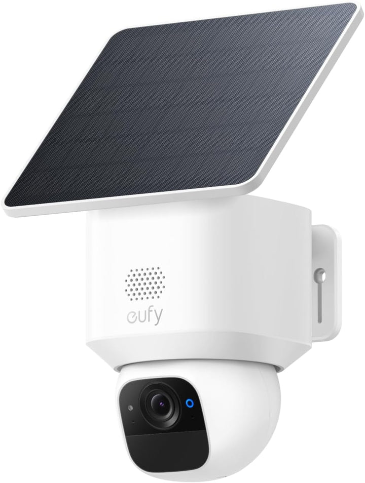 eufy eufyCam Solo E30, Solar Überwachungskamera Aussen, 360° Schwenk, KI-Tracking, 2K-Qualität, Kabe
