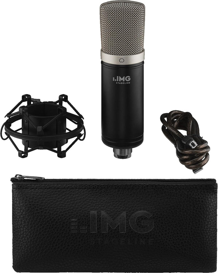 IMG Stageline ECMS-50USB Kondensator-Mikrofon mit Grossmembran, USB-Mikrofon für anspruchsvolles Hom
