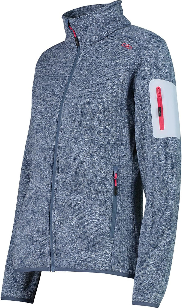 CMP Damen Strick Fleece Jacke Fleecejacke Fleecepullover 36 Blau3087, 36 Blau3087