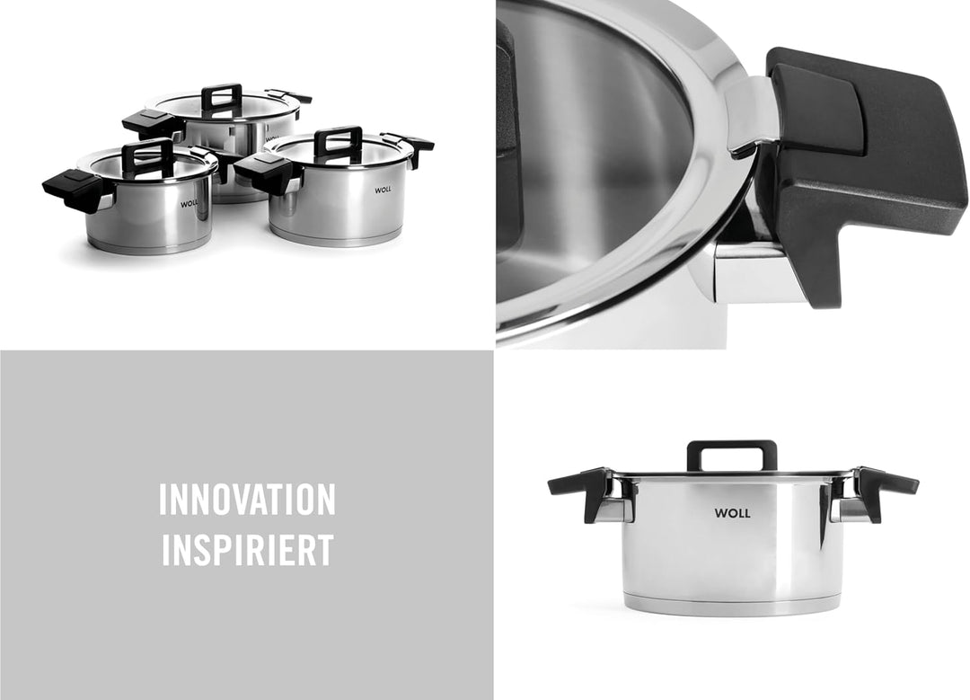 Woll Concept 6tlg., Topf-Set, Induktiv - Geeignet für alle Herdarten, Edelstahl, backofenfest bis zu