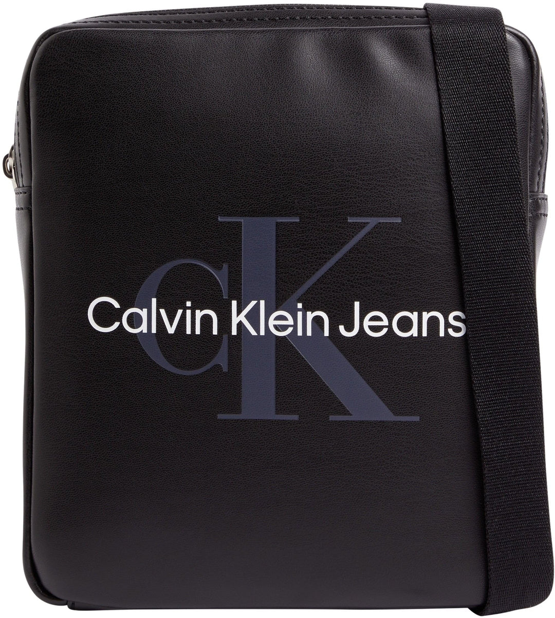 Calvin Klein Jeans Herren Umhängetasche Monogram Soft Reporter Klein, Schwarz (Black), Onesize