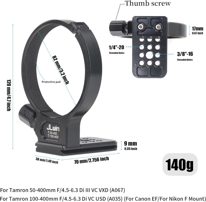 FOTGA Metall-Stativhalterung Objektiv Stativschelle Halterungsring für Tamron 50-400mm F/4.5-6.3 Di