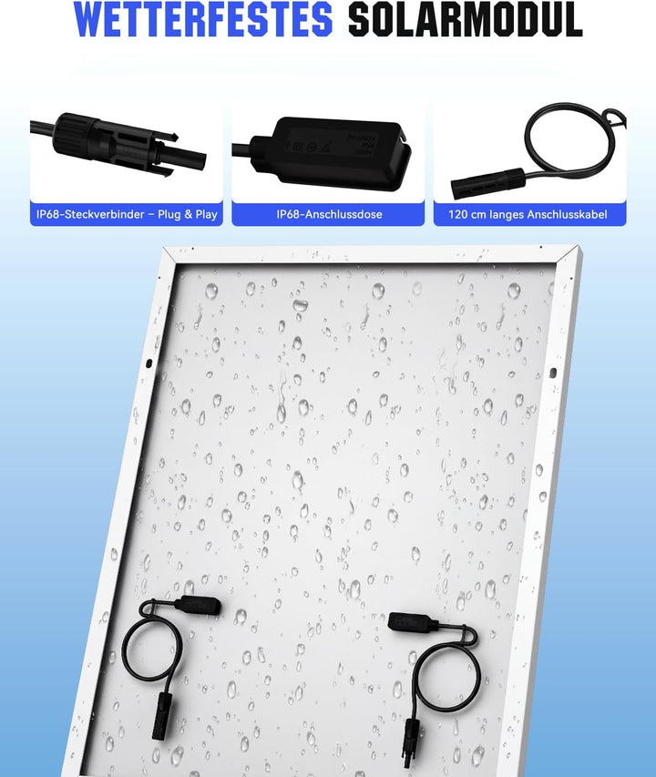 220W Solarpanel 12V N-Typ BC, 25,5% Effizienz, IP68 MC4, 220W