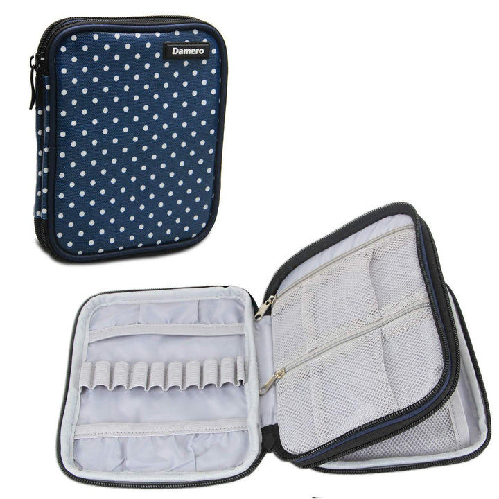 Damero Häkelnadeln-Tasche, Stricktasche für Stricknadeln, Handarbeitstasche für Haken, Stricken, Bla