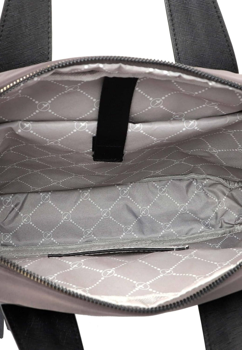 Tamaris Damen Umhängetasche Business Laptop Tasche Nylon Optik Johanna 31815, Farbe:Grün