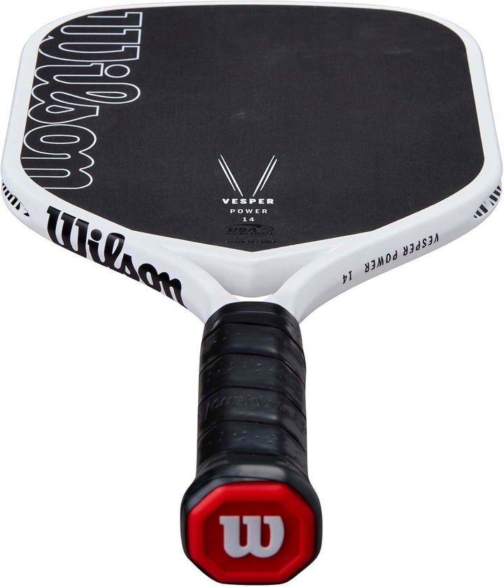 Wilson Vesper Power 14 Pickleball-Schläger, Dynamisches Design, Verlängerter Griff, Hybrid-Oberfläch