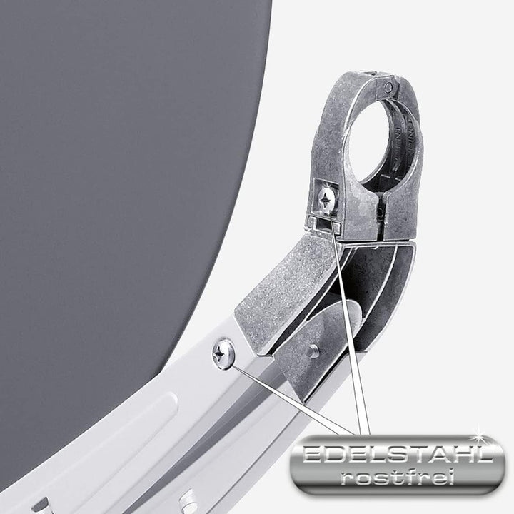 Fuba DAA 780 A Satellitenantenne Aluminium in Anthrazit HDTV 3D 4K Premium X Deluxe Octo LNB Sat, 78